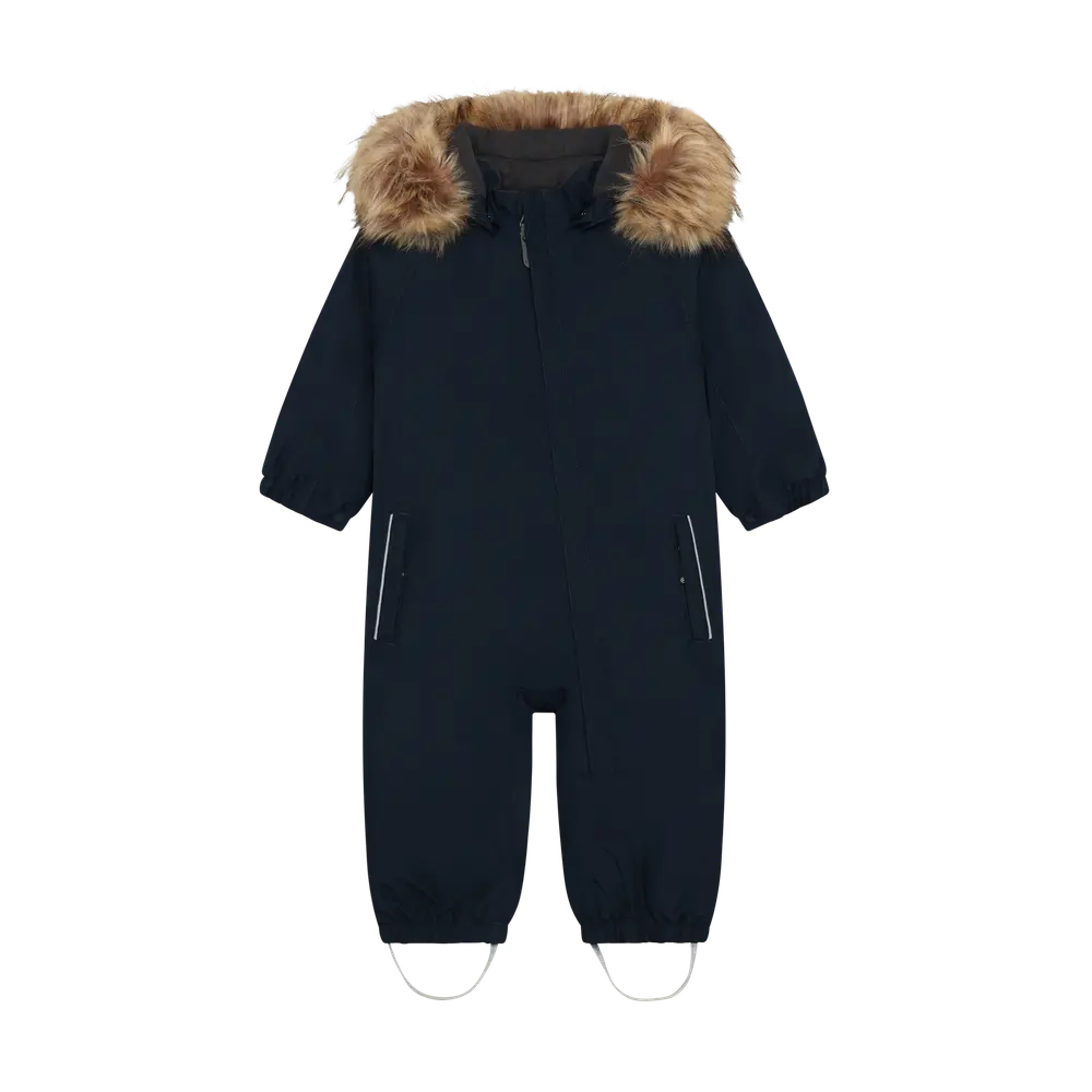 Color Kids Flyverdragt M. Fake Fur - Total Eclipse - 80