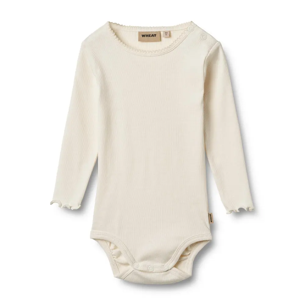 Wheat Regitze Langærmet Rib Body - Ivory - 80