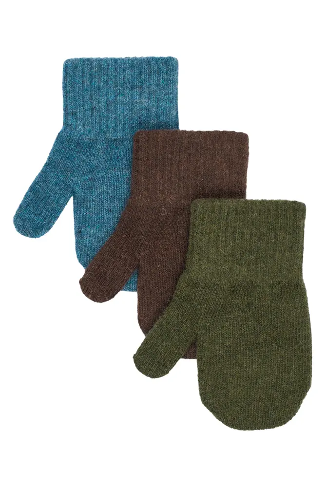 Mikk-Line Magic Luffer 3-Pak - Blue Mirage-Kombu Green-Coffee Bean - 2-4 ÅR