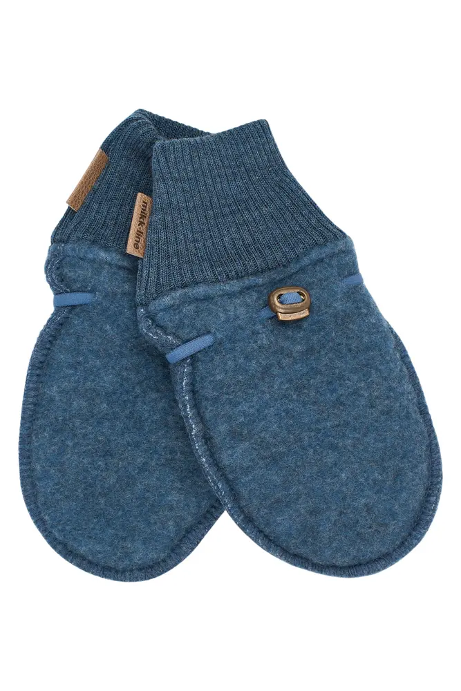 Mikk-Line Uld Vanter - Blue Melange - 86/92