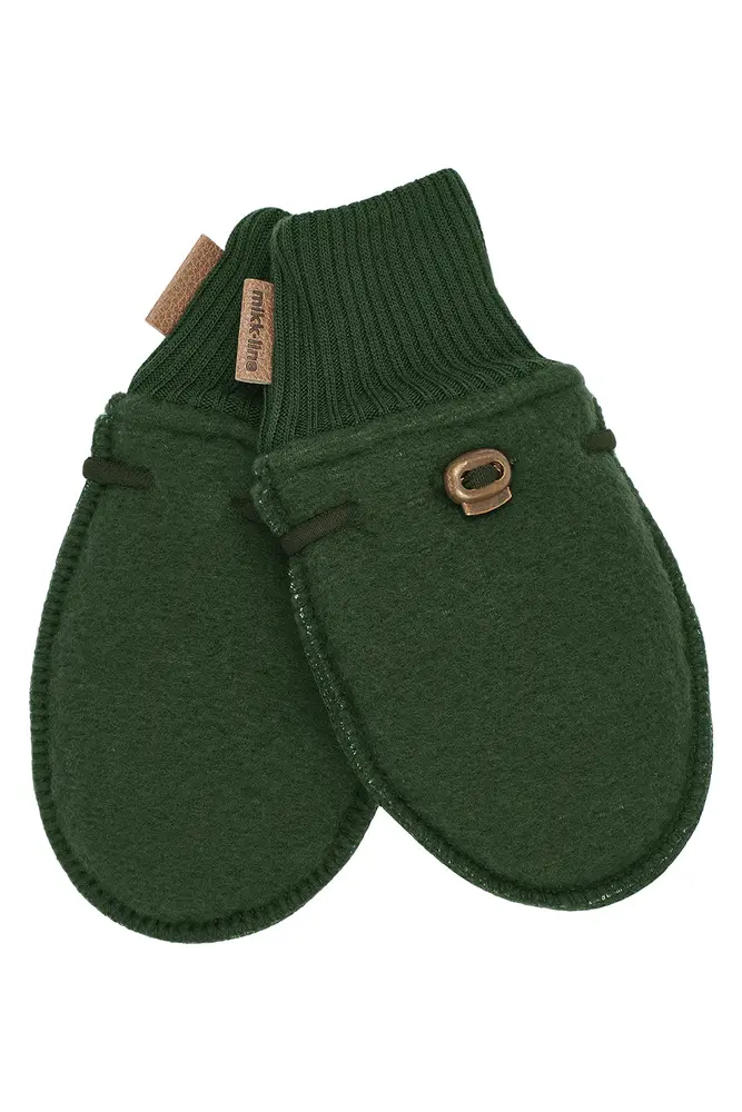 Mikk-Line Uld Vanter - Kombu Green - 74/80