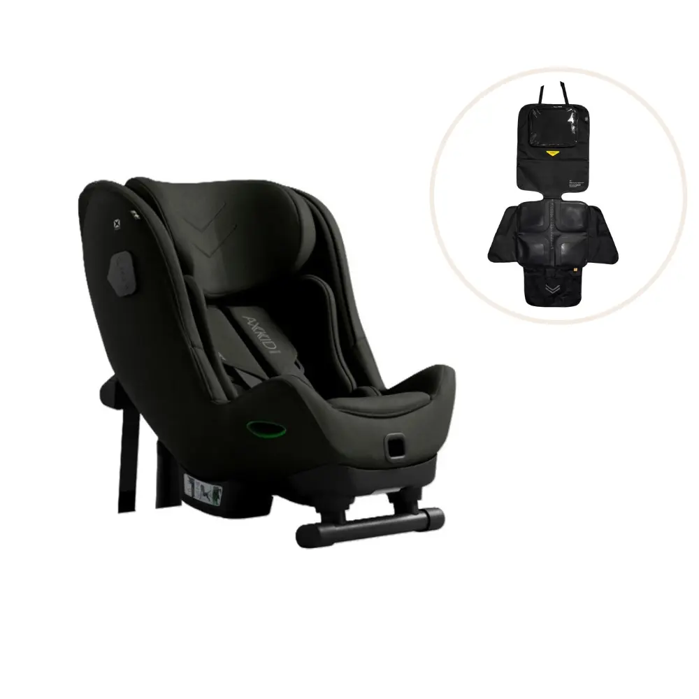 Axkid Minikid 4 Max Autostol Inkl. Sædebeskytter - Forest Moss Green