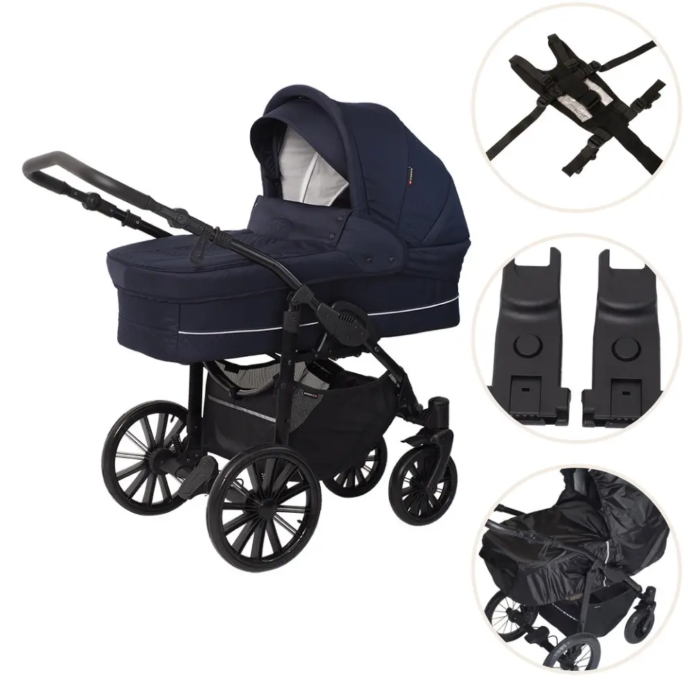 Basson Nordic Lux Barnevogn Pakke - Dark Grey