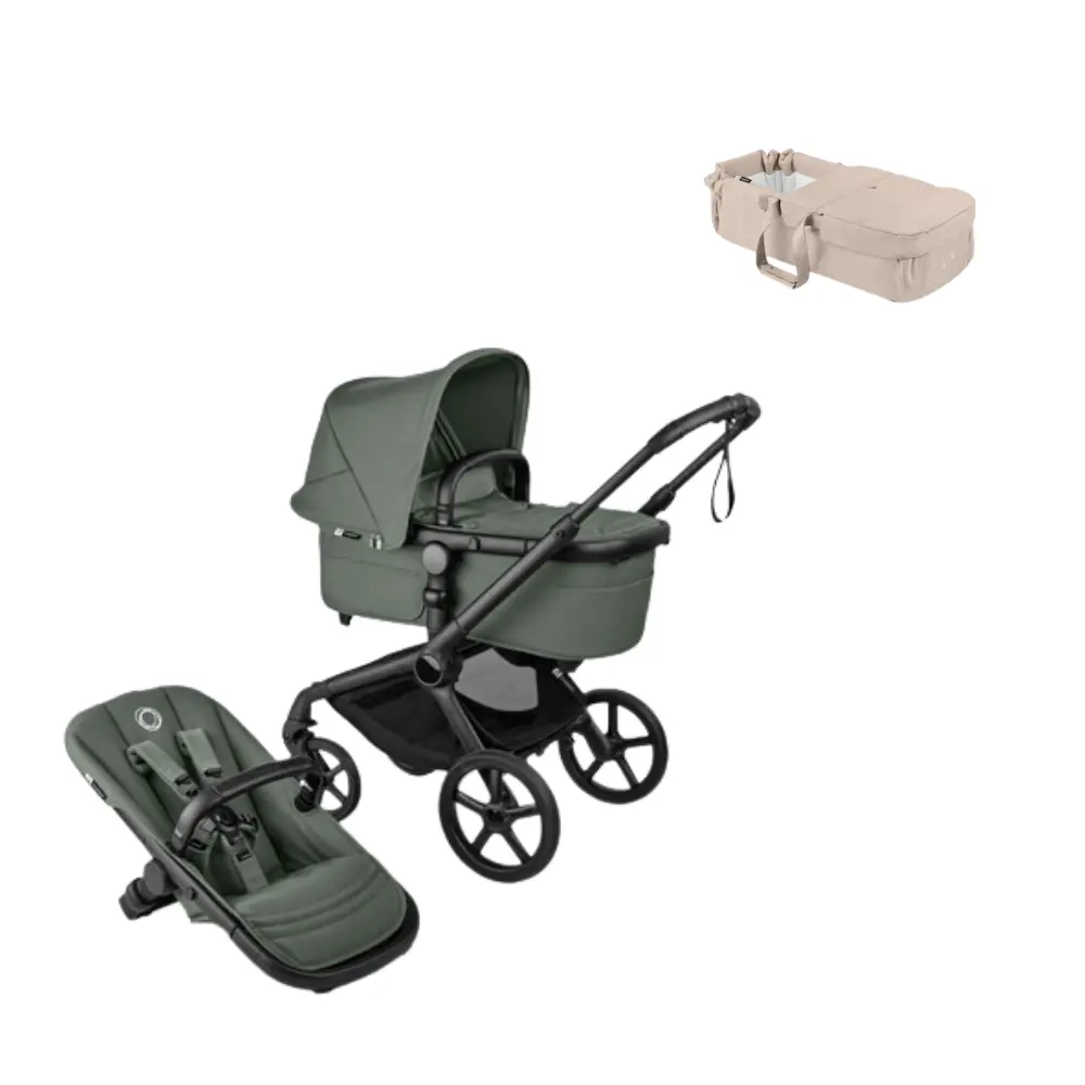 Bugaboo Fox 5 Renew Kombivogn med babynest - Forest Green/Taupe