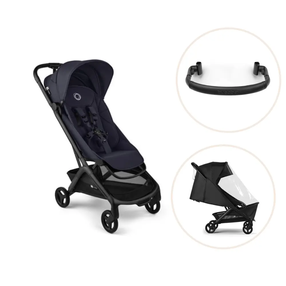 Bugaboo Butterfly 2 Klapvogn inkl. bøjle og regnslag - Black/Deep Indigo