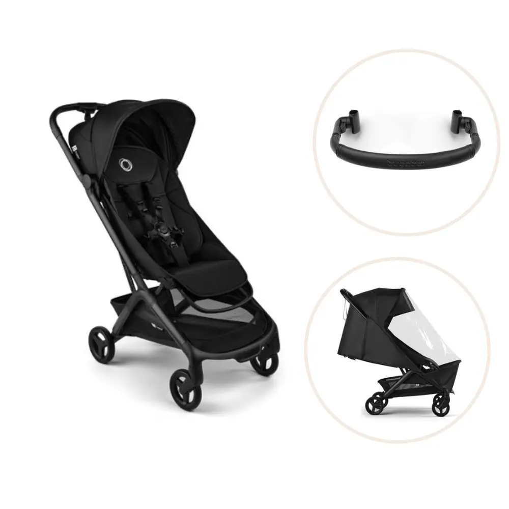 Bugaboo Butterfly 2 Klapvogn inkl. bøjle og regnslag - Black/Heritage Black