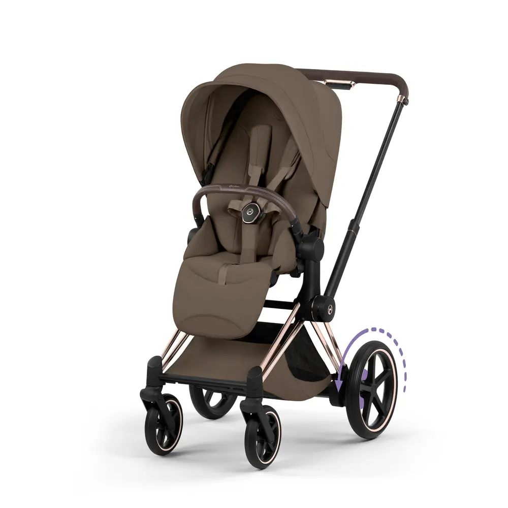 Cybex e-Priam Klapvogn - Style - Coconut Brown/Rosegold