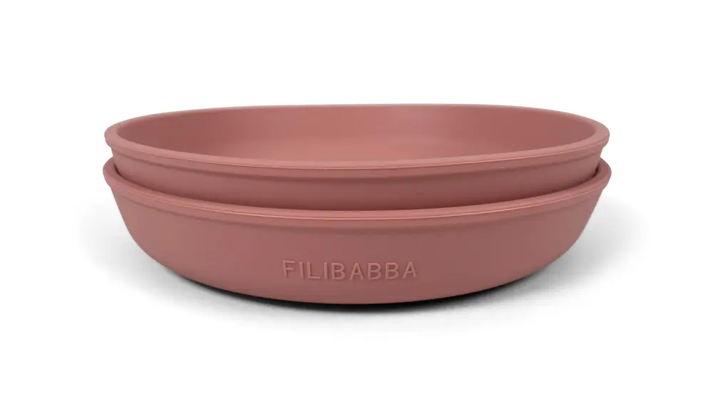 Filibabba Silikone Tallerken 2-pak - Rose