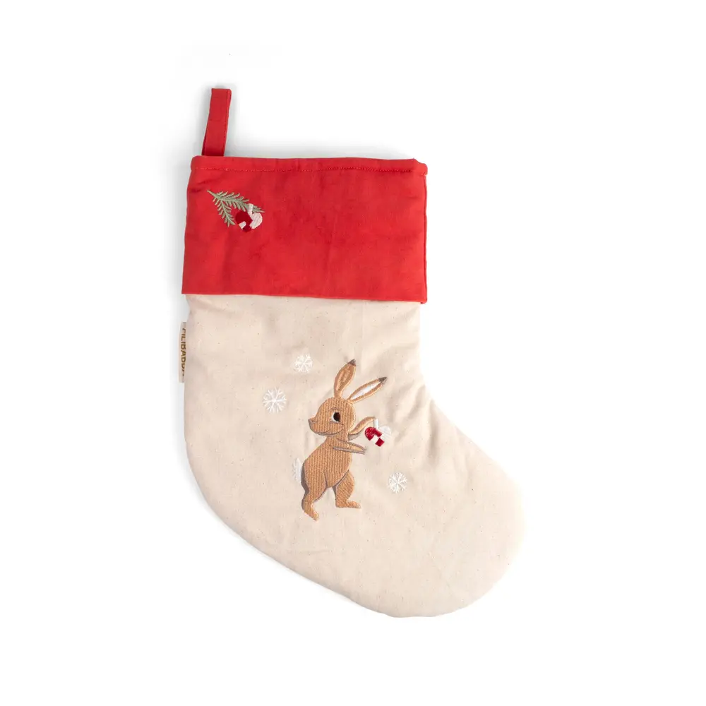 Broderet jule sok - Wonderful Winter - Hare