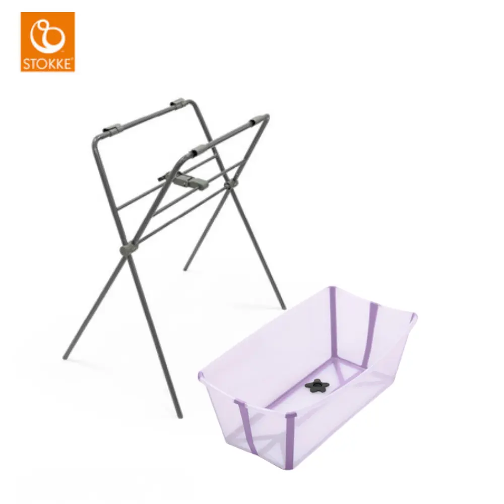 Stokke Flexi Bath hvid inkl. grå stativ