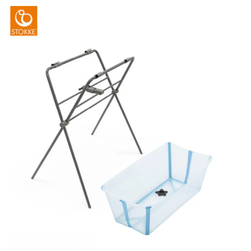 Stokke Flexi Bath hvid inkl. grå stativ