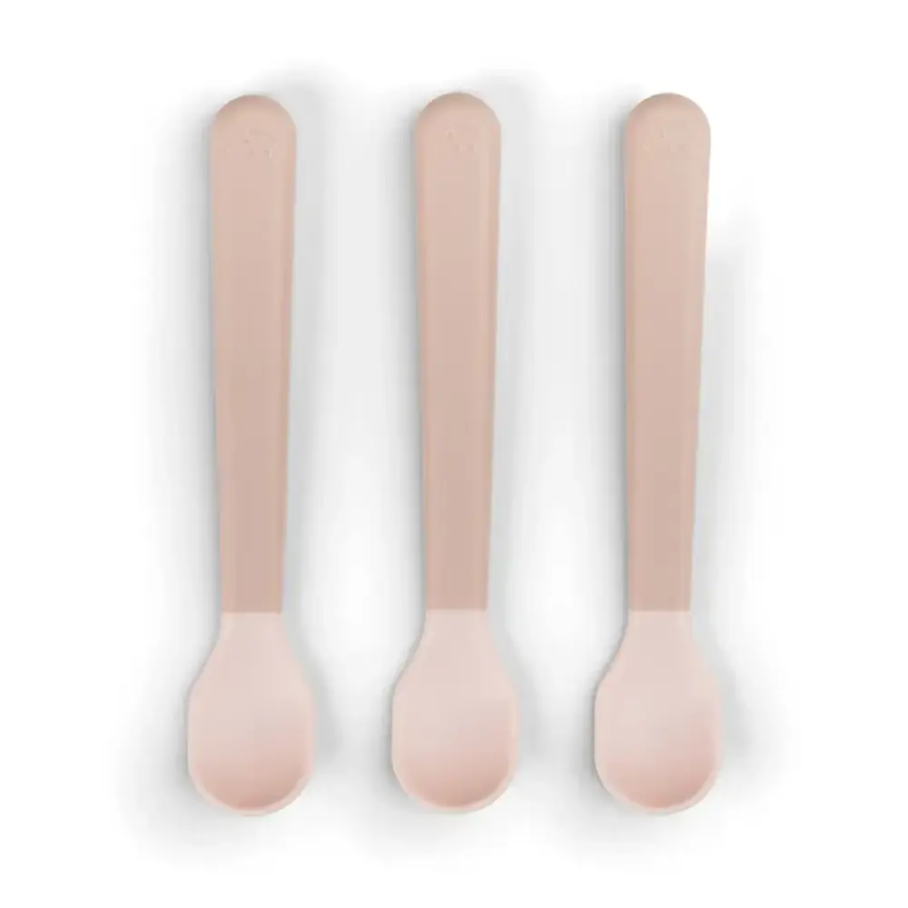 Done By Deer Foodie Easy-Grip Babyske 3-pak - Lyserød