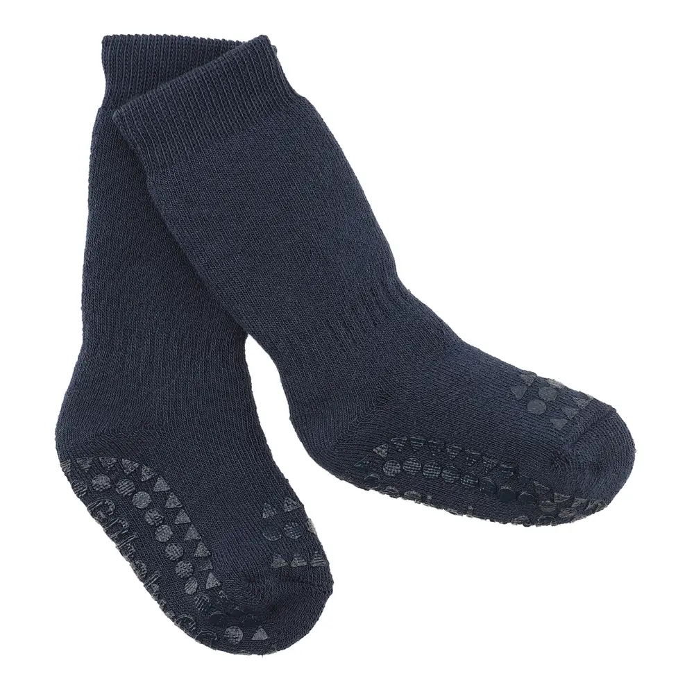 Skridsikre Strømper Terry Bomuld - Navy blue - 23/26
