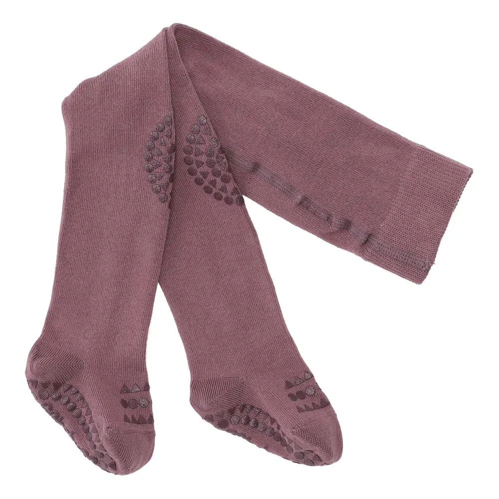 Kravle Strømpebukser - MISTY PLUM - 6-12M