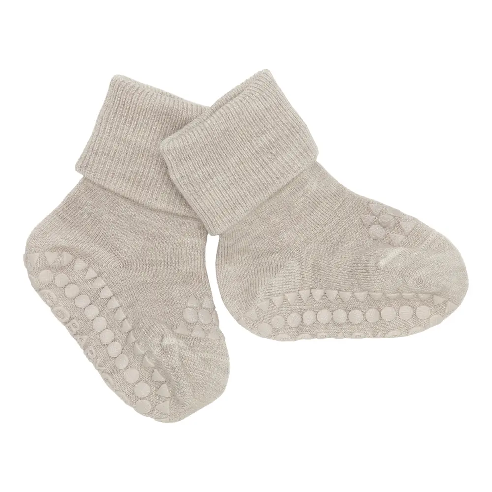 Skridsikre Strømper Merino Uld - Sand - 27/30
