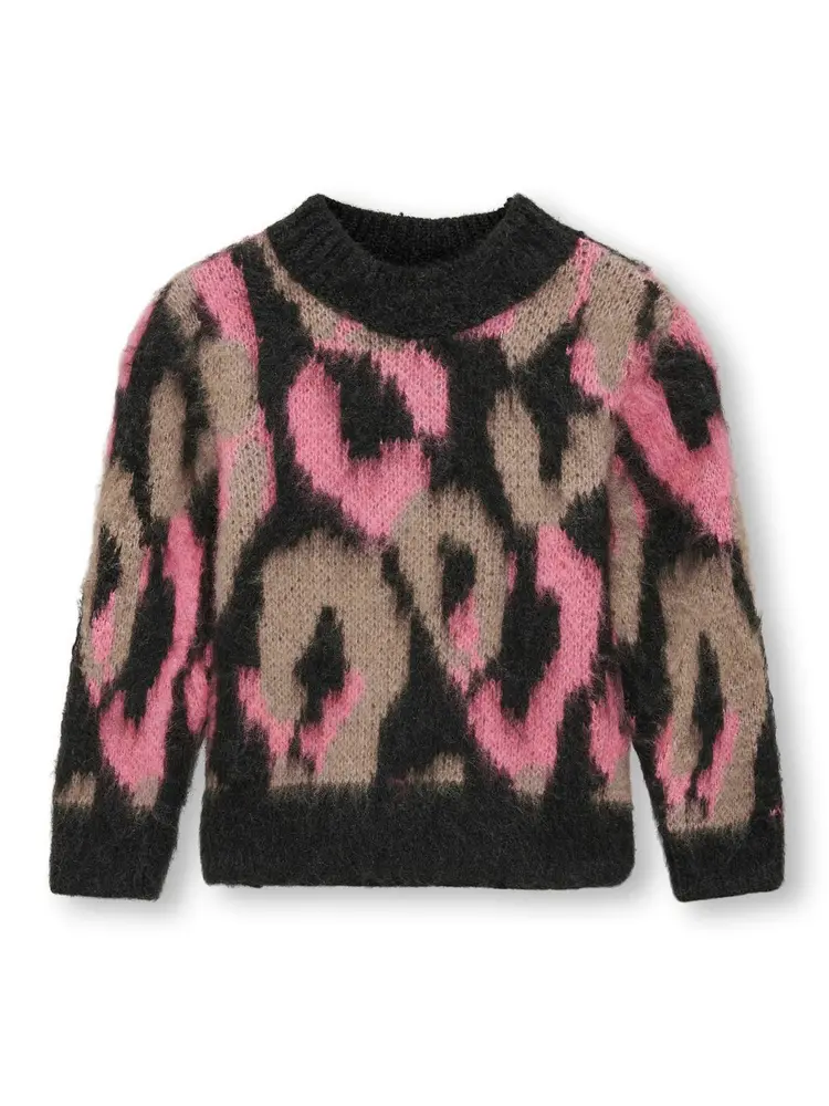 Wild langærmet o-neck strik - PIRATE BLACK - 116
