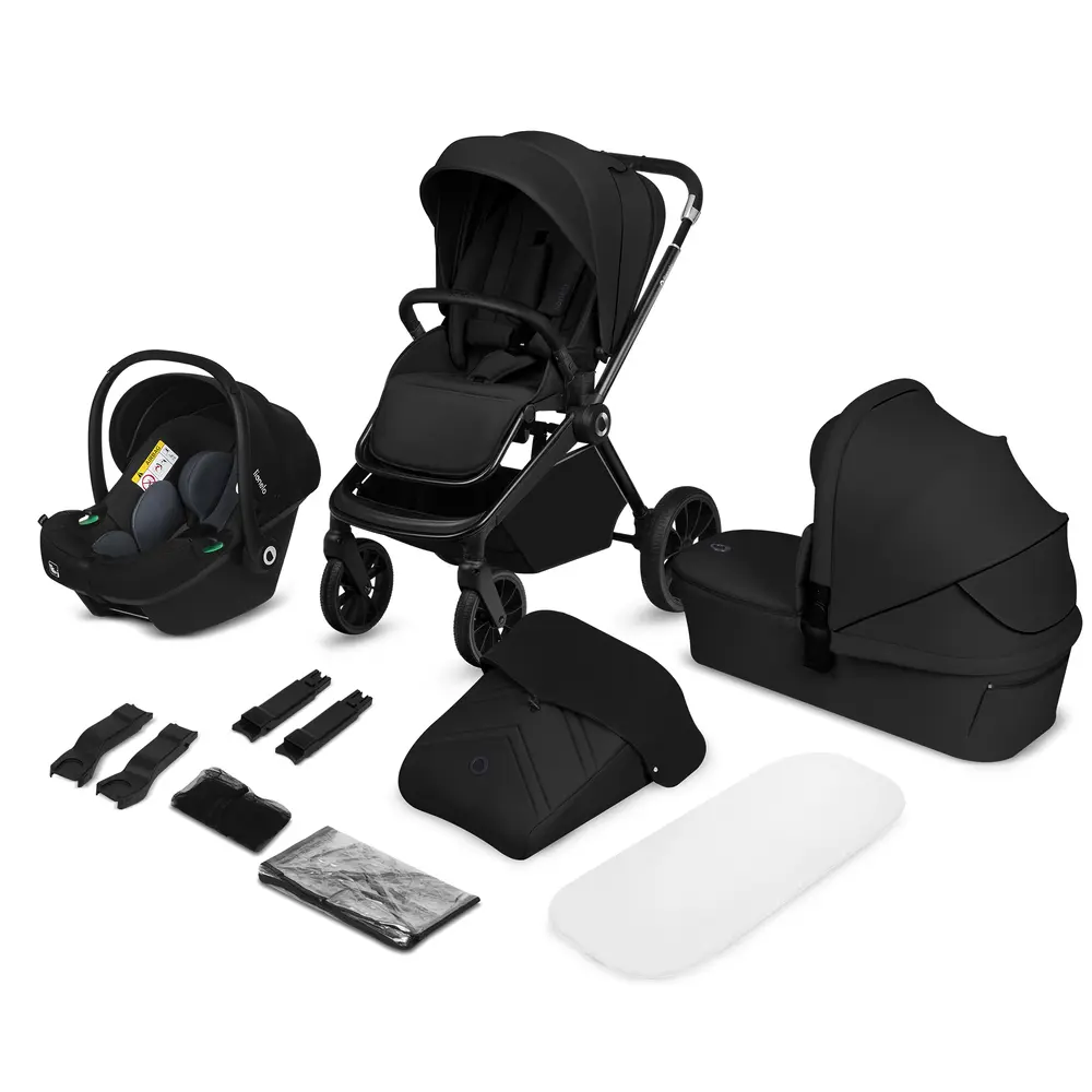 Lionelo Mika Plus 3in1 Kombivogn - Black Onyx