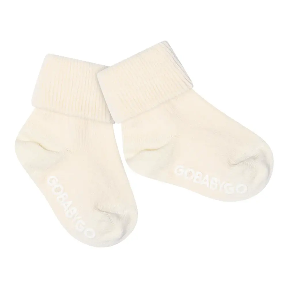 Skridsikre Strømper Bomuld - Off white - 20/22