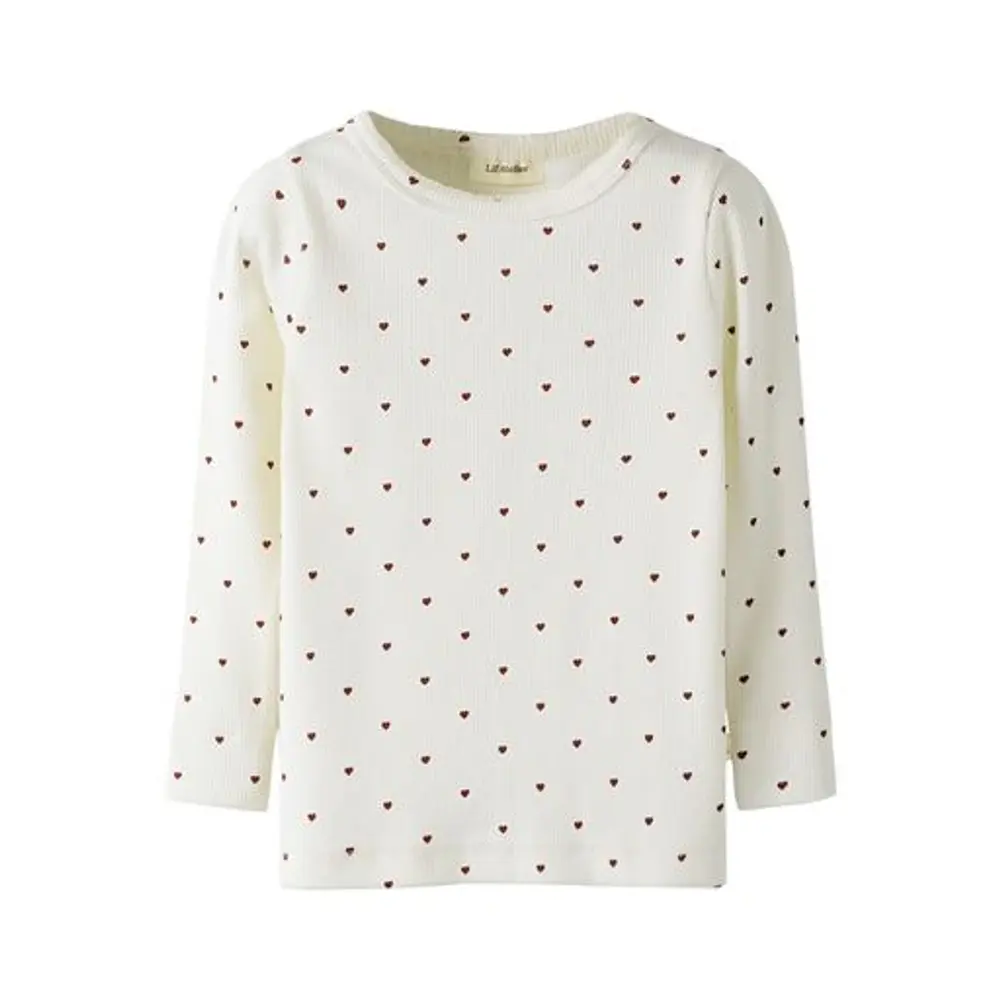 Lil' Atelier Gago Slim Langærmet Top - Coconut - 122/128