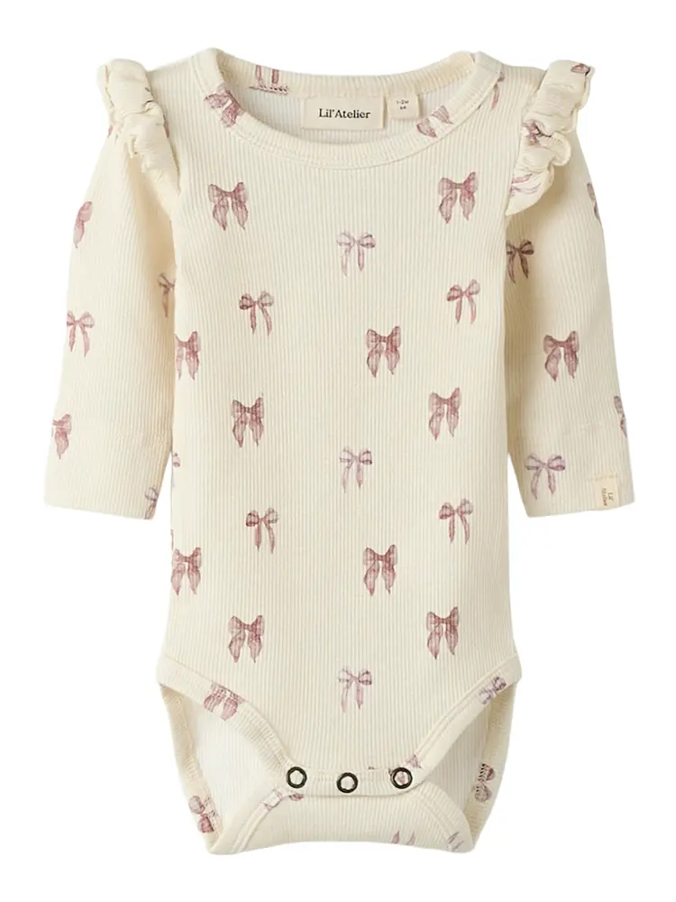 Lil' Atelier Gavo Slim Langærmet Body -  Turtledove - 86