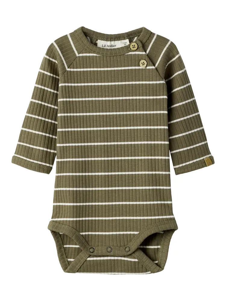 Lil' Atelier Kail Slim Langærmet Body - Shitake - 74