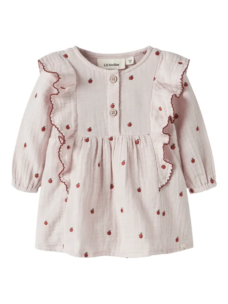 Lil' Atelier Kamma Langærmet Body Kjole - Hushed Violet - 74