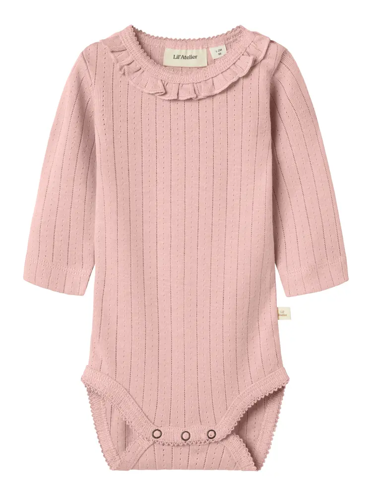 Rachel nis langærmet slim body - Misty rose - 56
