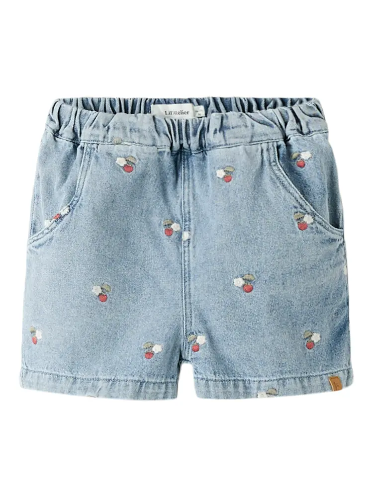 Lil' Atelier Funda Shorts - Medium Blue Denim - 104