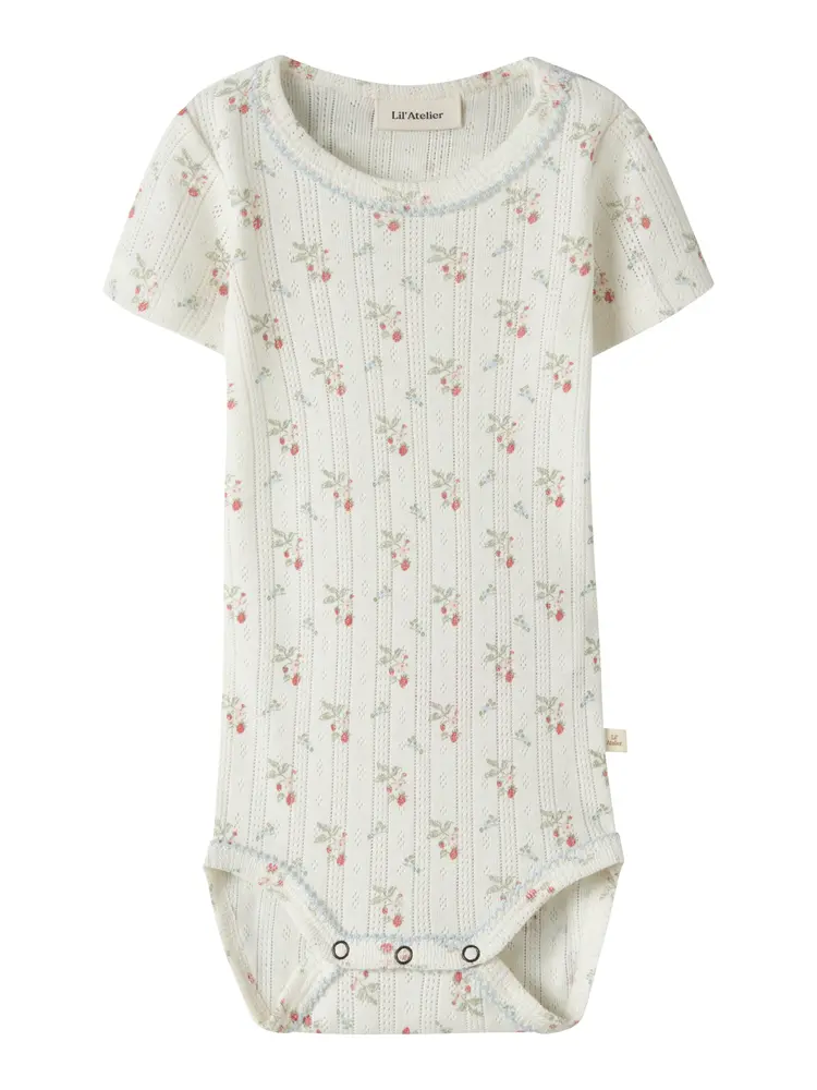 Lil' Atelier Rachello Duna Kortærmet Slim Body - Coconut Milk - 68