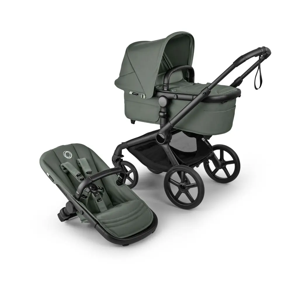 Bugaboo Fox 5 Renew Kombivogn - Black/Forest Green