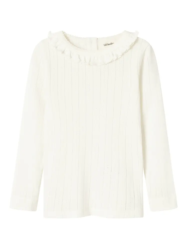 Rachel nis langærmet slim top - COCONUT MILK - 110