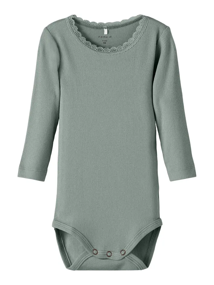 Name It Kab Langærmet Body - Slate Gray - 92