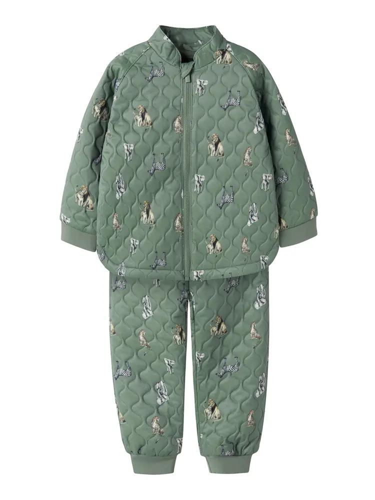 Name It Moon Quilted Sæt - Laurel Wreath - 104