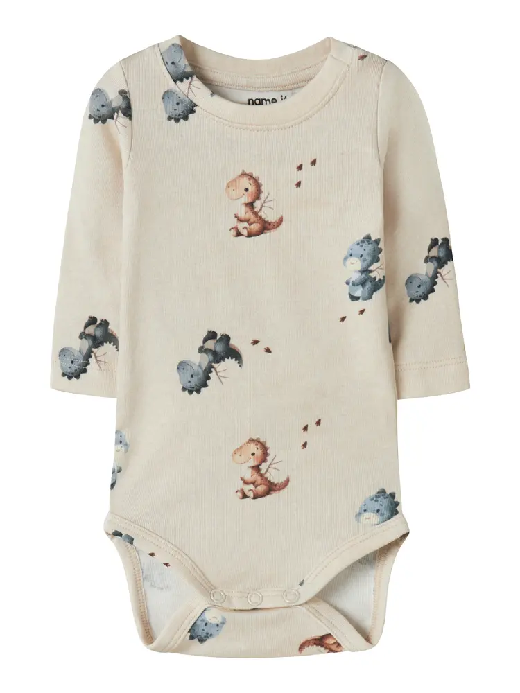 Name It Karlos Langærmet Body - Peyote Melange - 68