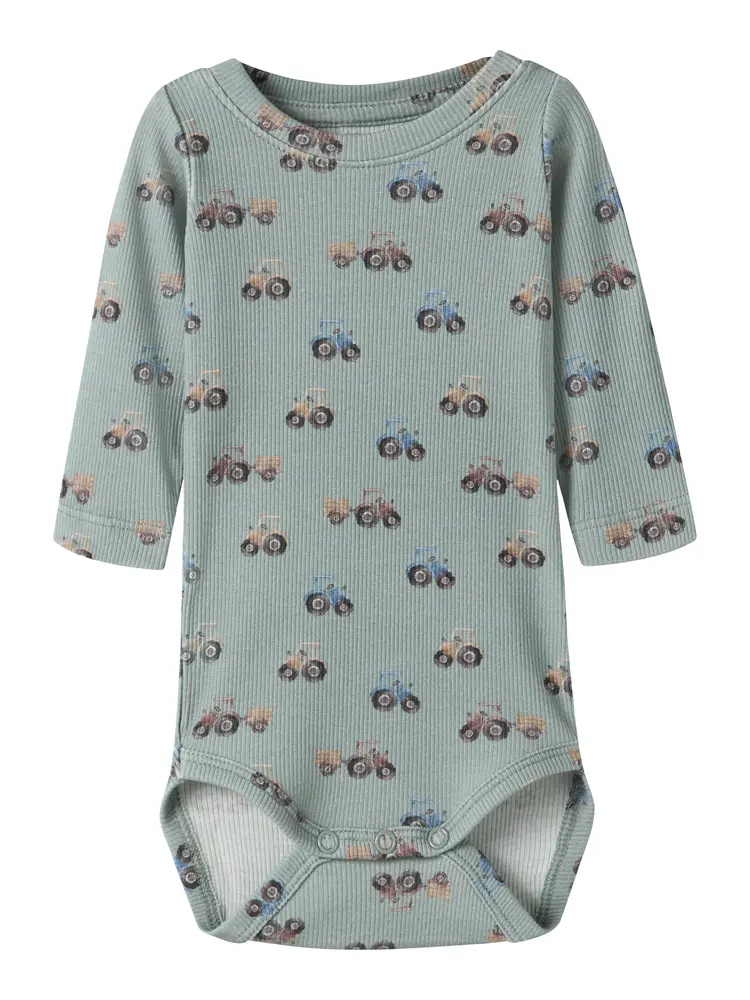 Name It Ludwig Langærmet Body - Green Milieu - 62