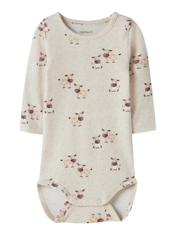 Name It Lois Langærmet Body - Peyote Melange - 80