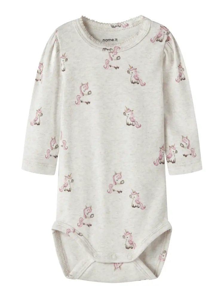 Name It Laurie Langærmet Body - Peyote Melange - 86