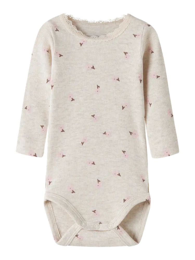 Name It Laurel Langærmet Body - Peyote Melange - 74