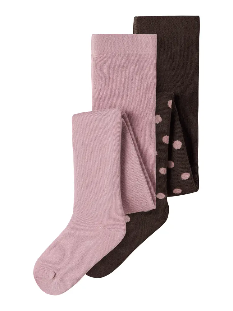 Name It Nina Strømpebukser 2-Pak - Chocolate Plum - 86/92