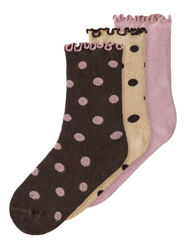 Name It Name It Nina Strømper 3-Pak - Sesame - 31/33