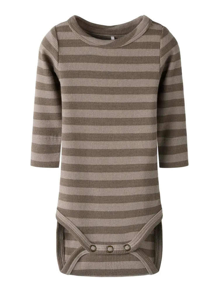 Name It Banio Langærmet Body - Morel - 86