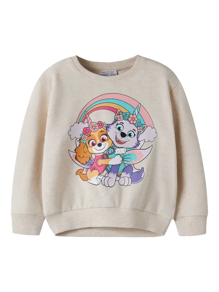 Name It Jemma Paw Sweatshirt - Peyote Melange - 116