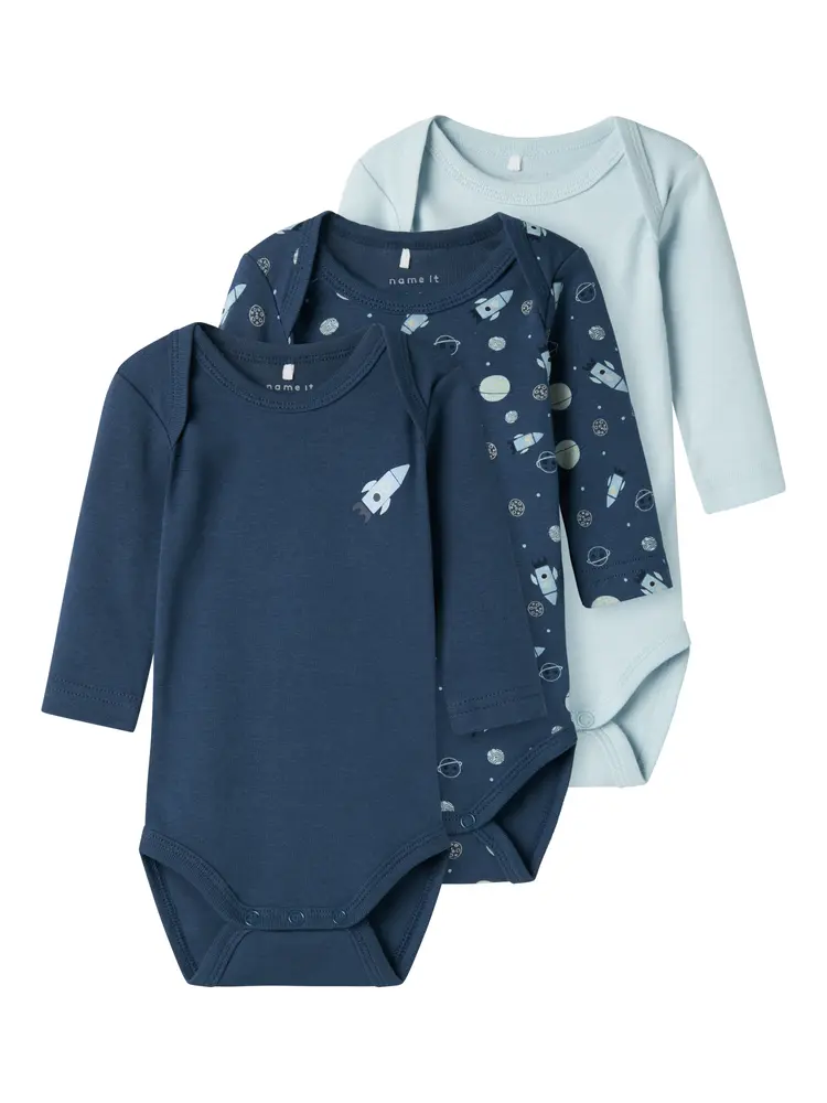 Langærmet Body 3-Pak - Dark denim - 56
