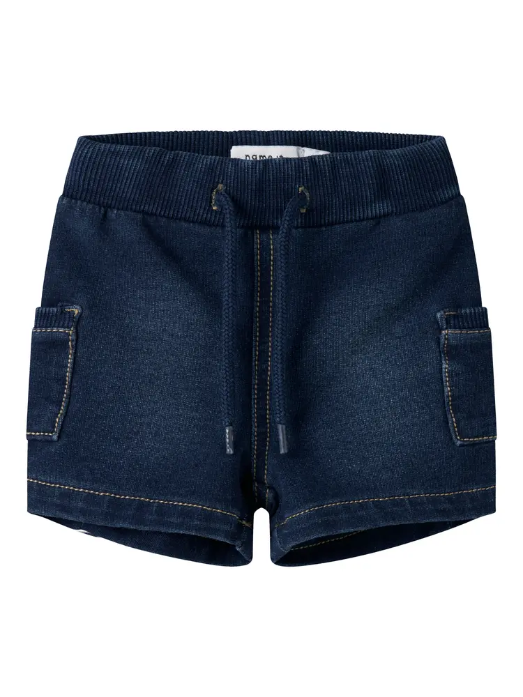 Silas Denim Biker Shorts - Dark Blue Denim - 68