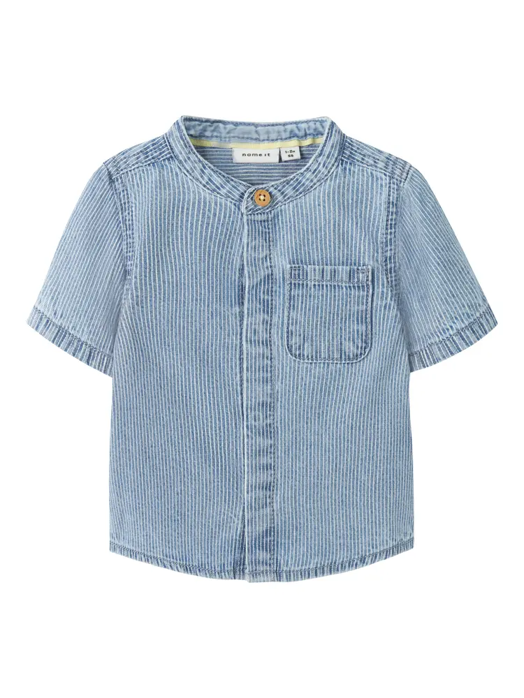Leo Denim Skjorte - Light Blue Denim - 74