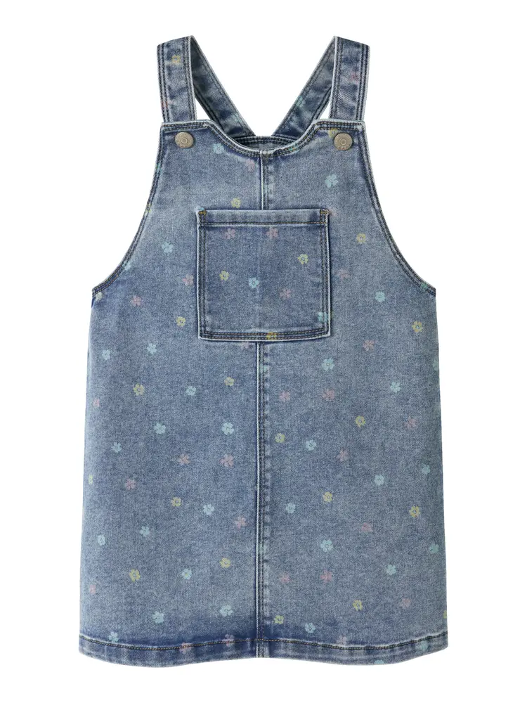 Rosa Denim Kjole - Medium Blue Denim Flower - 104