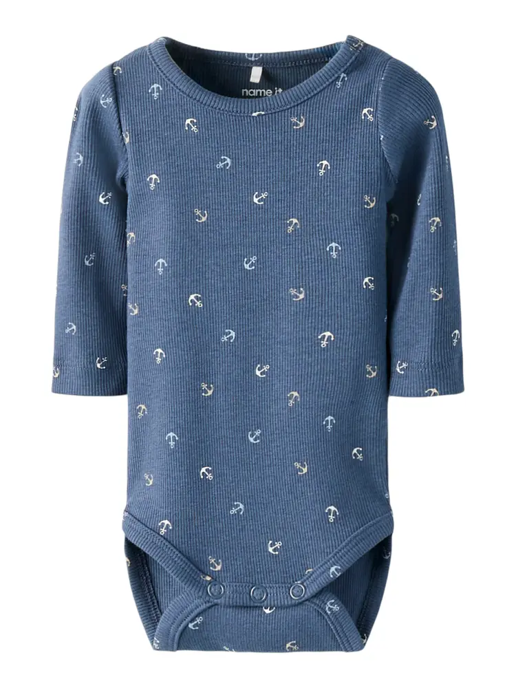 Fanchor Langærmet Body - Vintage Indigo - 68
