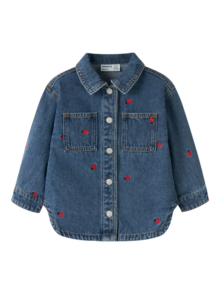 Nina Denim Jakke - Medium Blue Denim - 110