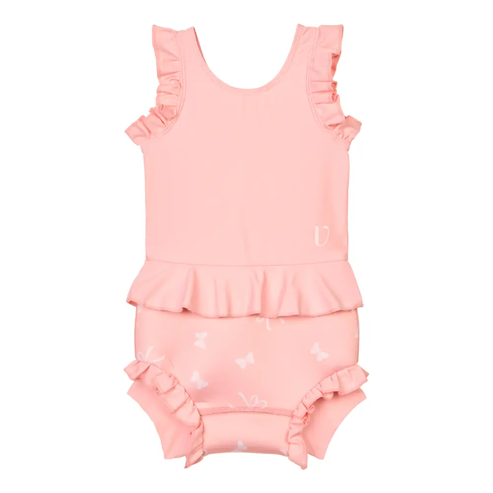 Blebadedragt Neopren - Butterfly & Bow - English Rose - 3-6 MDR.