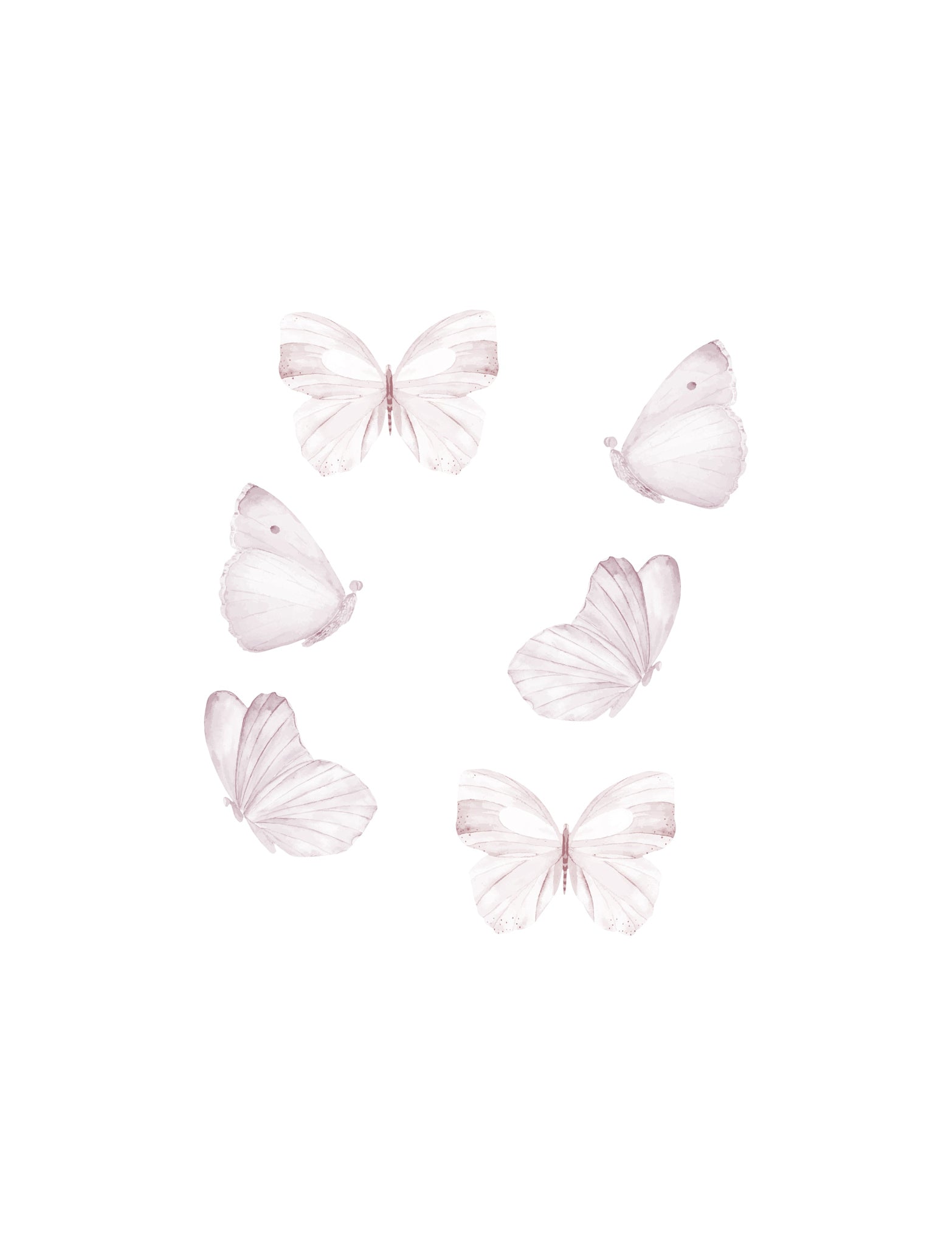 That's Mine - Wallsticker sommerfugle 6 stk. - White